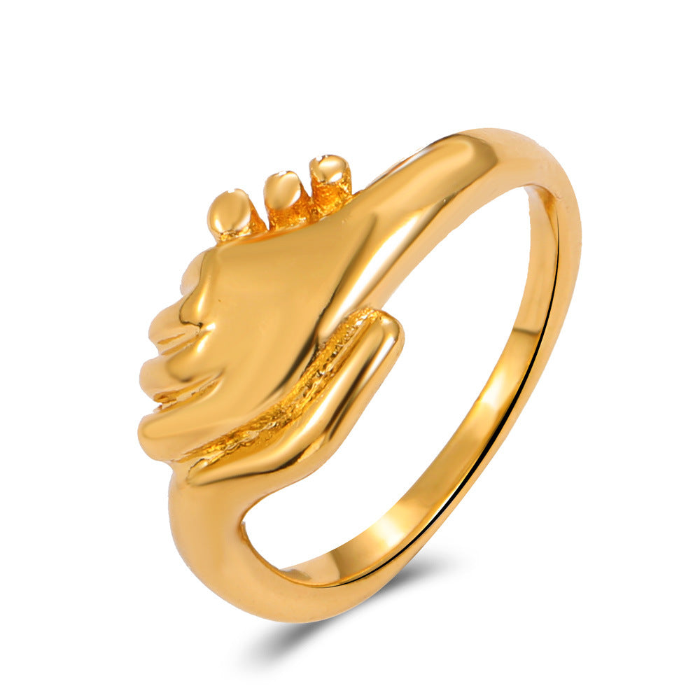 Wholesale Creative Hug Hand Ring Vintage Zircon Heart Rings ACC-RS-DQ002