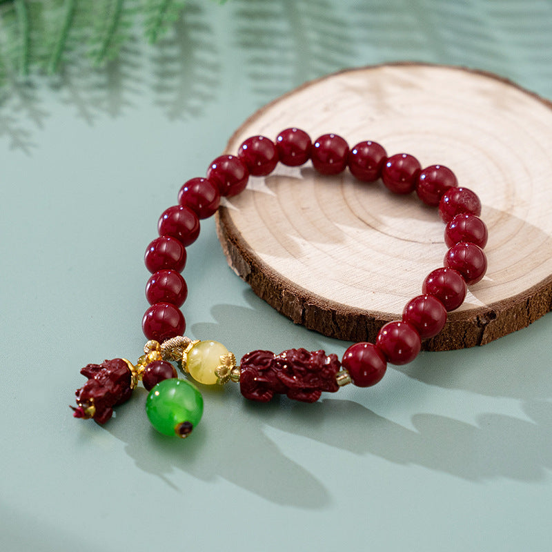 Wholesale  cinnabar beaded bracelet