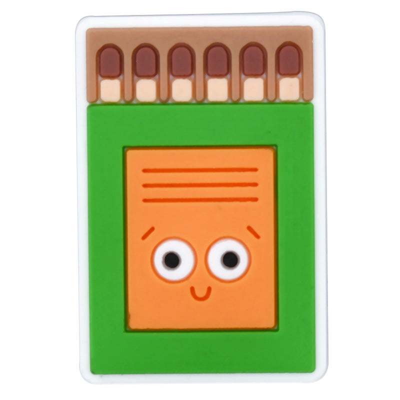 Wholesale Random 100pcs Cartoon Camping Series PVC Soft Rubber Shoe Buckle Decoration ACC-SC-RYY061