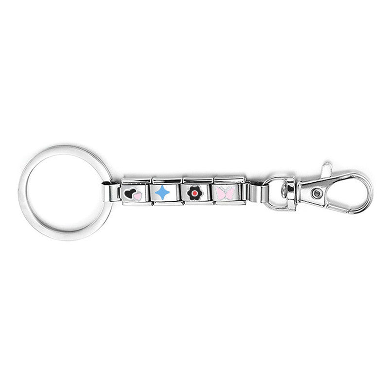 Wholesale Italian Module Keychain Bracelet Retro Creative Stylish Fashion DIY Italian Module Finished Keychain