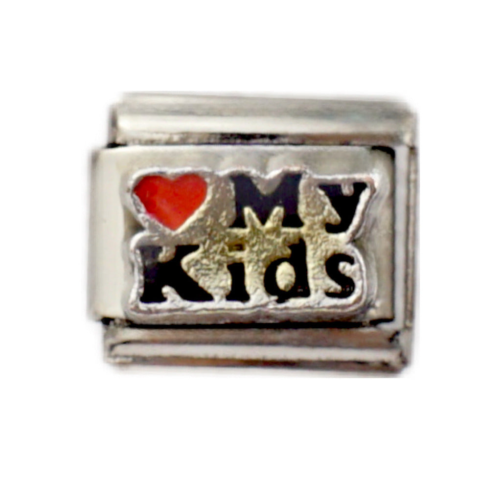 Wholesale 5pcs Italian Charm Bracelet 9mm DIY Splicing Creative Pattern Stainless Steel Composable Bracelet