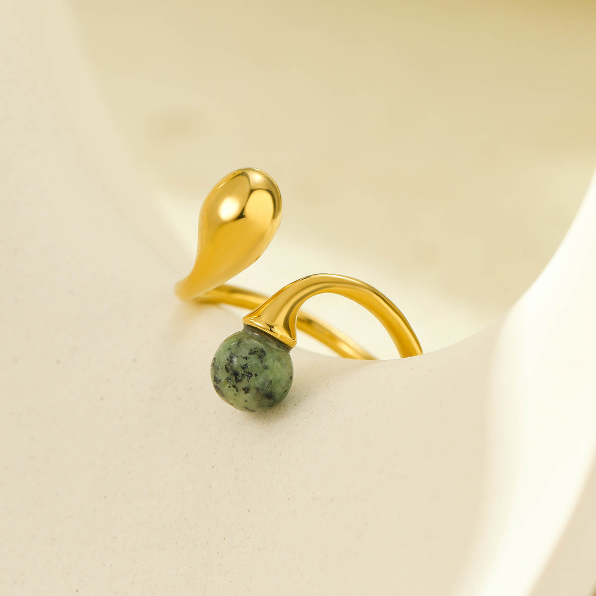 Wholesale  Stainless Steel Irregular Geometric Opening Ring