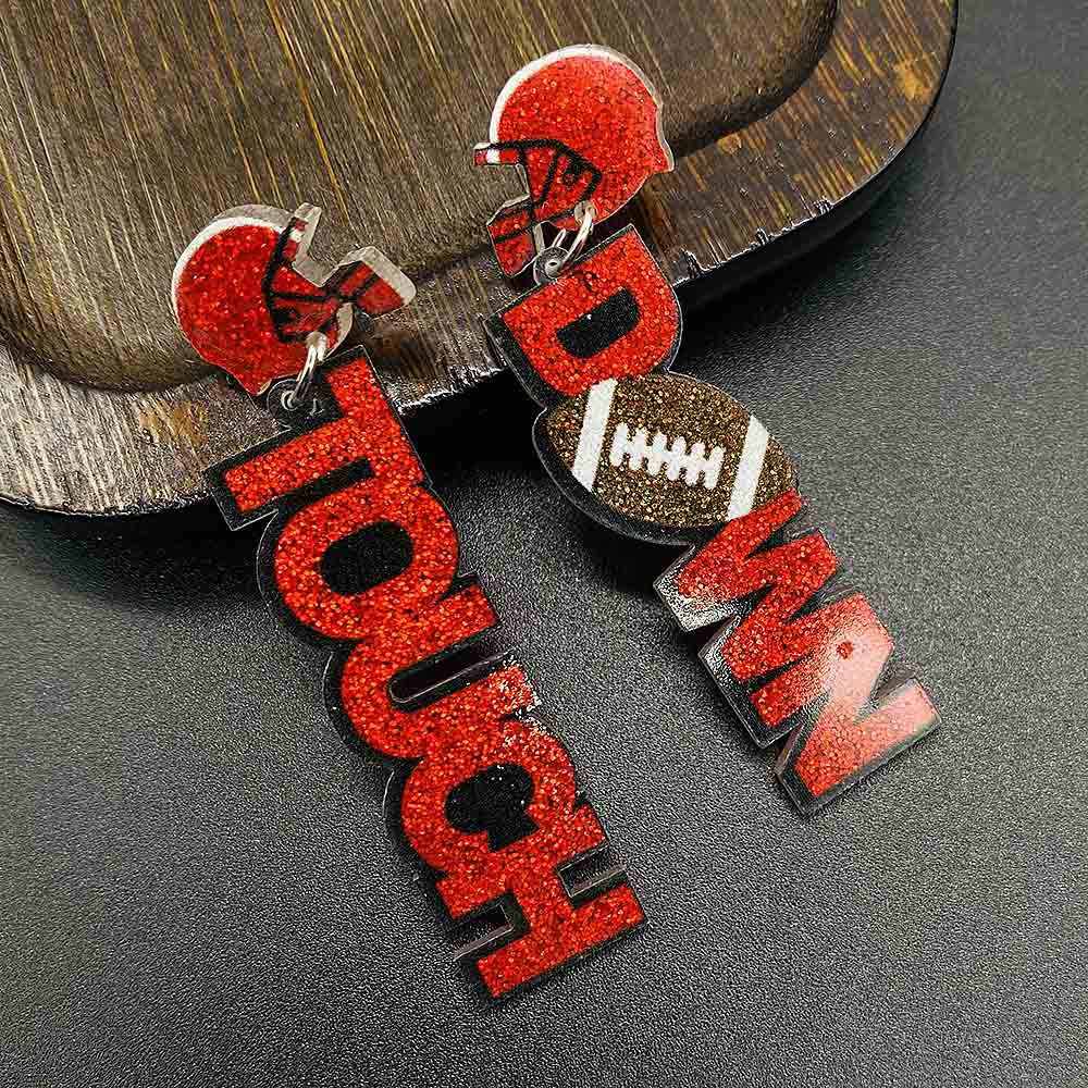 Wholesale Sports Baseball Rugby Basketball Tennis Blue Uniform Acrylic  Earrings