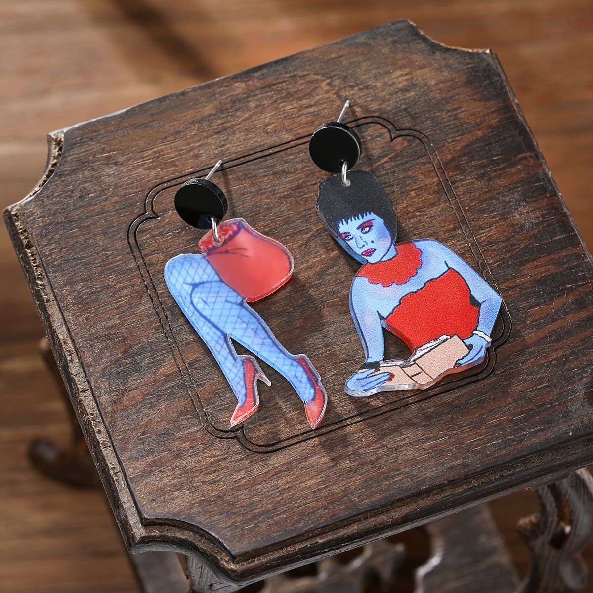 Wholesale Sexy Red Dress Woman Studs Earrings