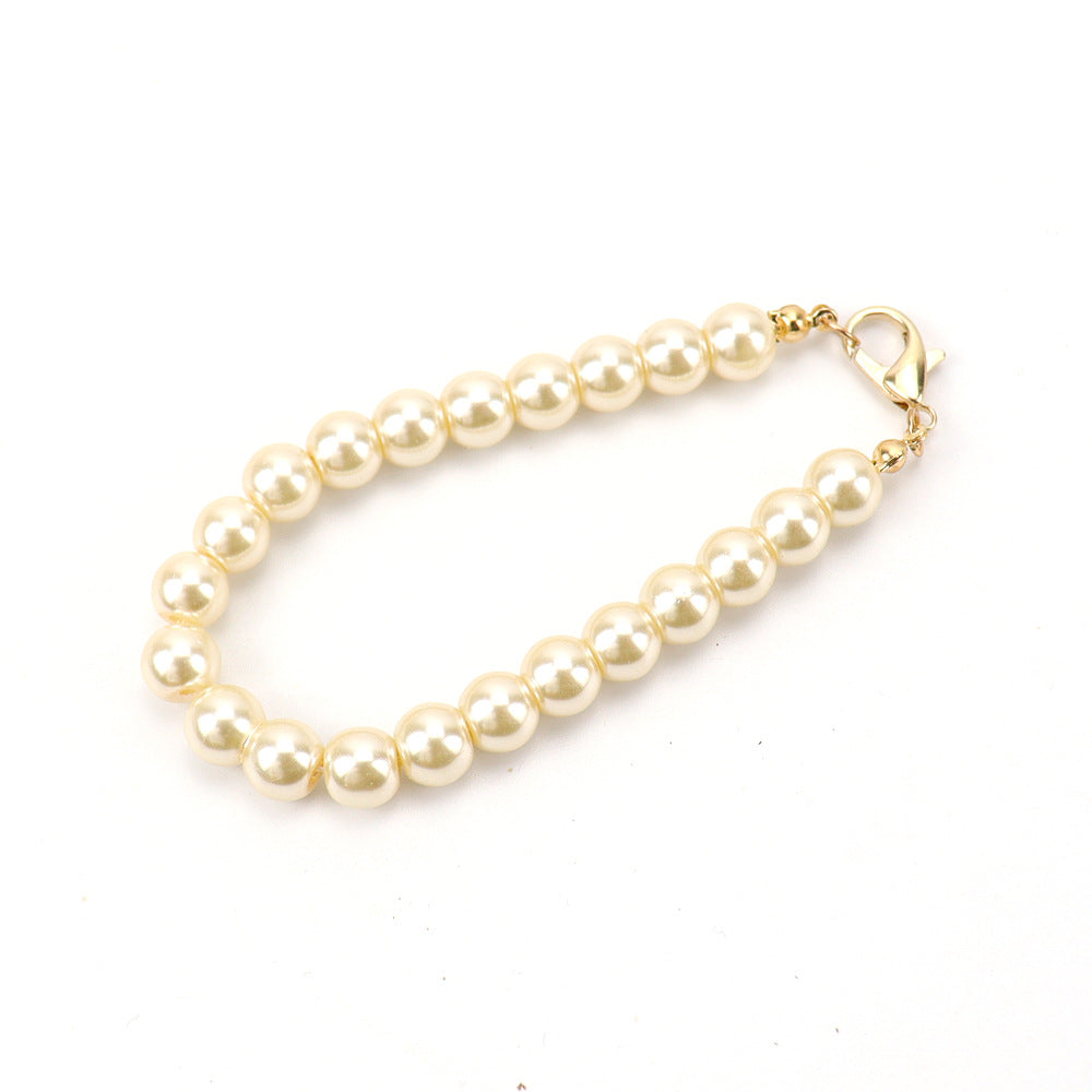 Wholesale Imitation Pearl Letter Bracelet - Stylish Unisex Electroplated Fashion Accessory for Boutique Resale