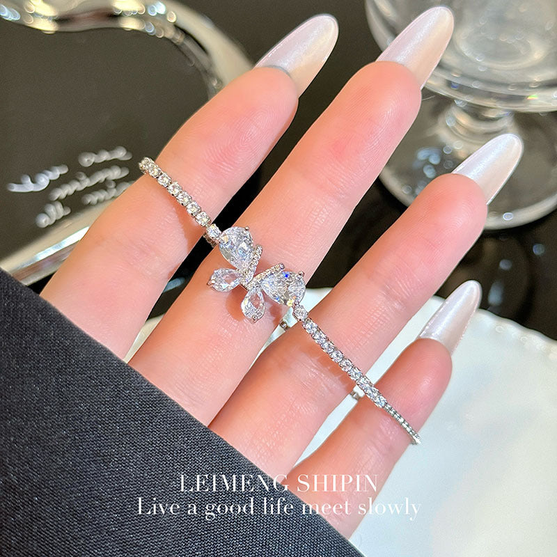 Wholesale Butterfly Geometric Zircon Adjustable Bracelet