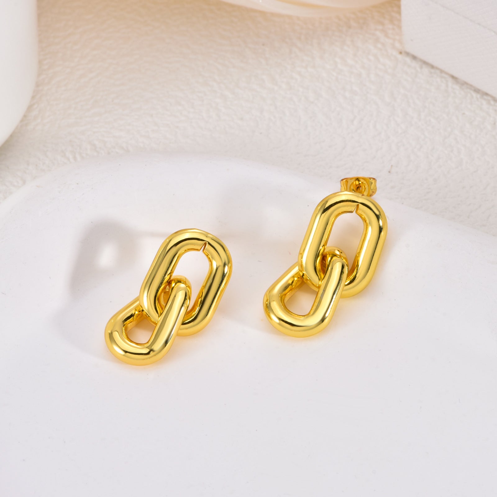 Wholesale Stainless steel gold earrings