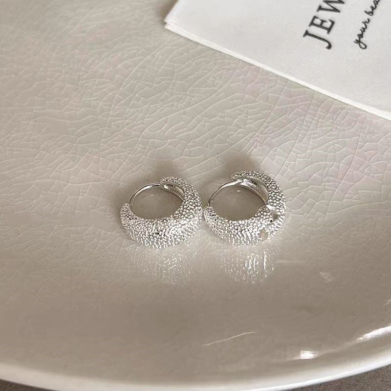 Wholesale Metal Frosted Earrings