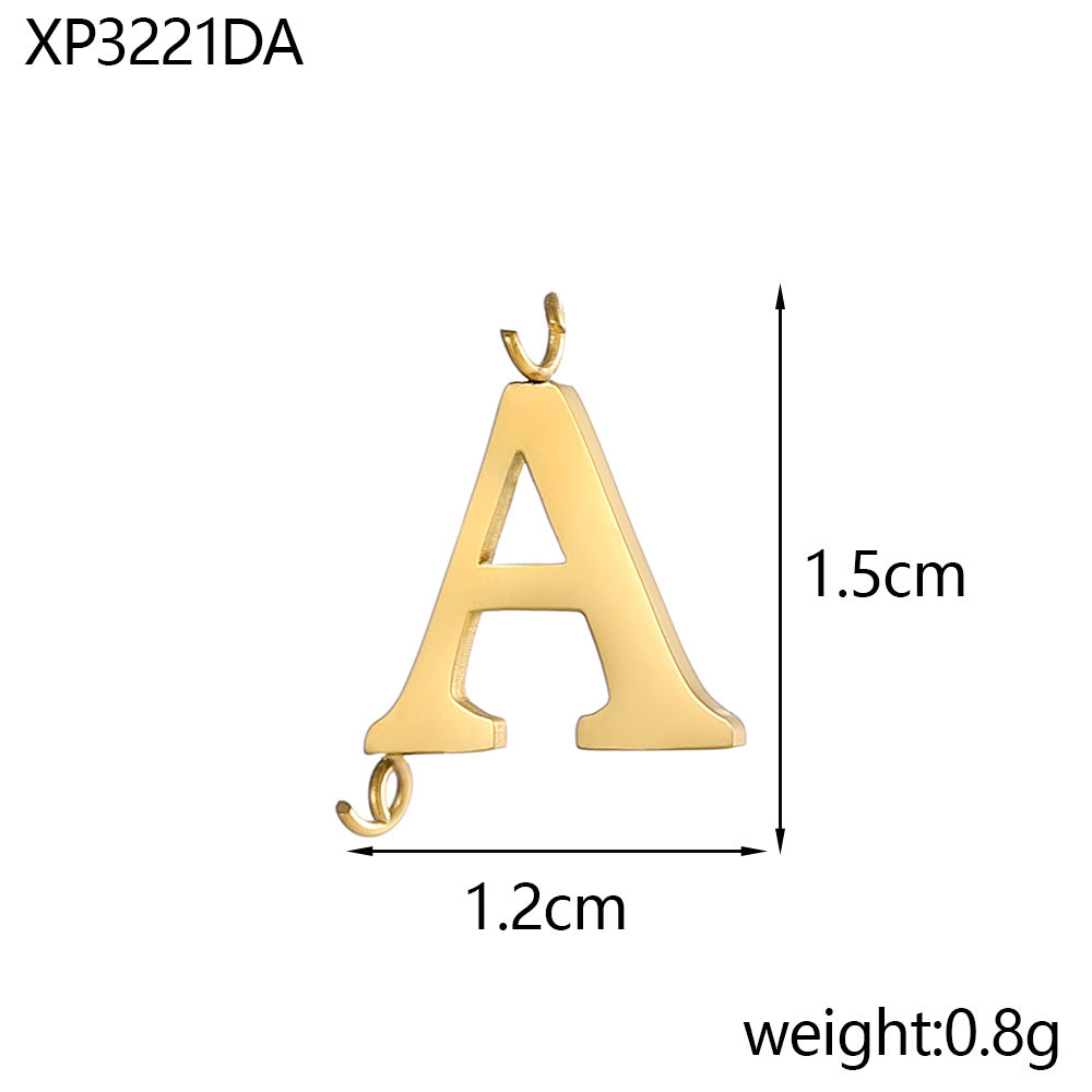Wholesale Stainless Steel 26 Letter Pendant