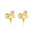 Wholesale 925 sterling silver star and moon zircon round head earrings