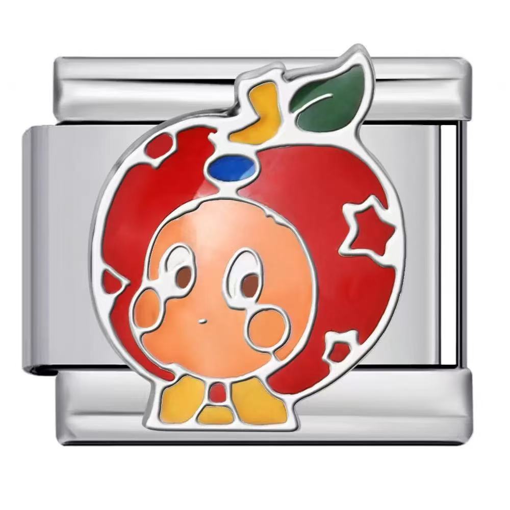 Bracelet de charme italien en gros 9 mm DIY Splicing Cartoon Bracelet composable en acier inoxydable mignon