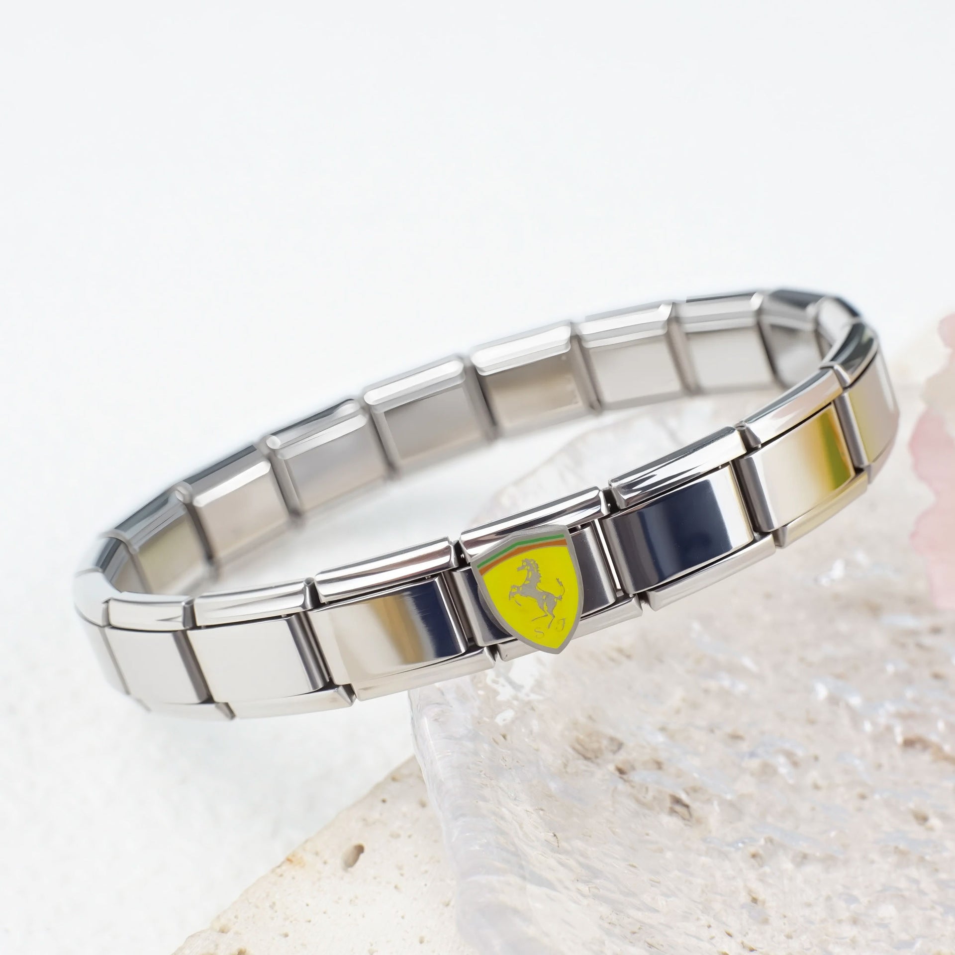 Wholesale 5pcs/pack Transportation Italian Charms Single Section Creative Stainless Steel Composable Bracelet