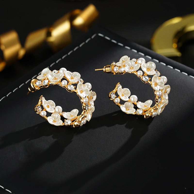 Wholesale  Light Luxury Flower Fritillaria Earrings