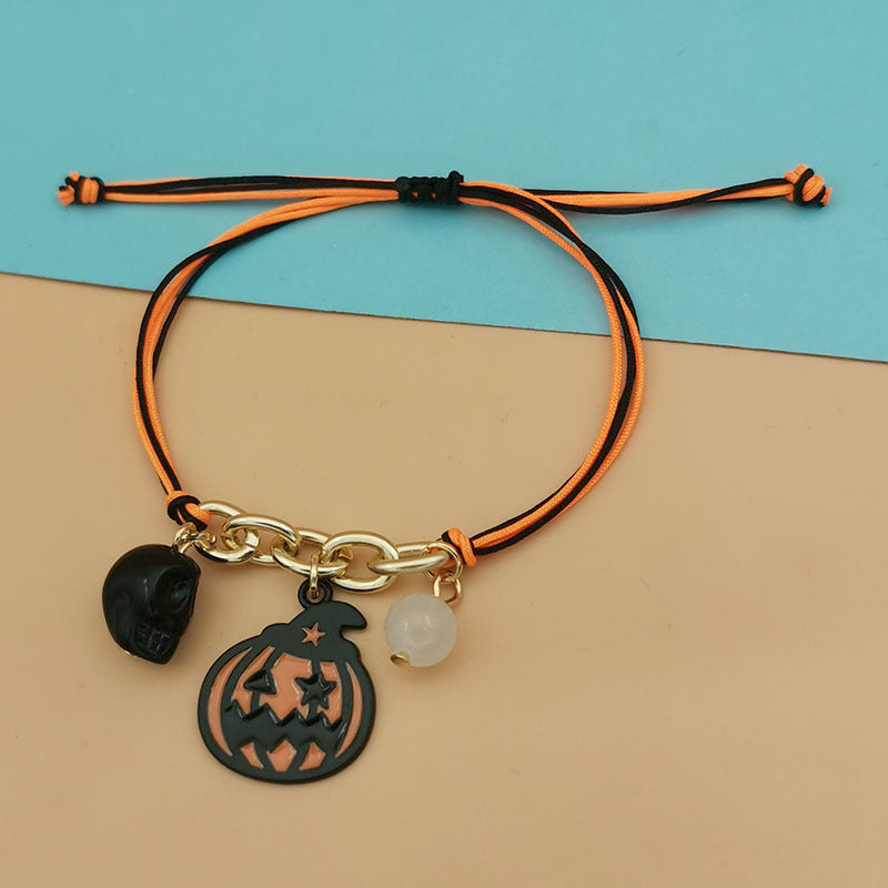 Wholesale Halloween Skull Ghost Cat Pumpkin Luminous Bracelet ACC-BT-Haol006