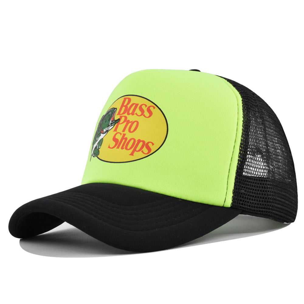 Wholesale Printed fish silk screen cap summer net Hat