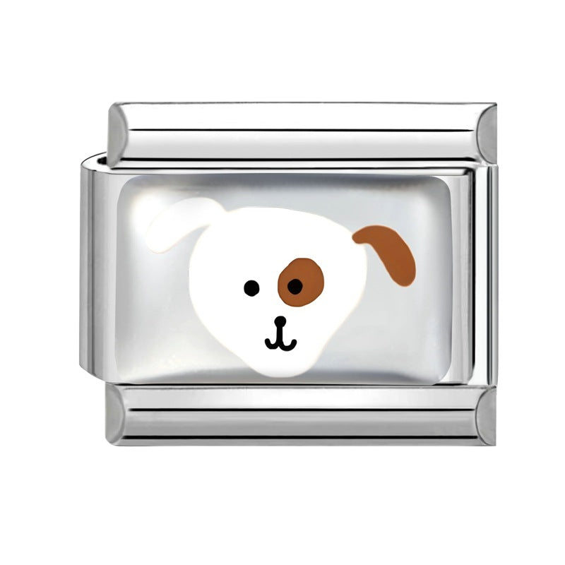 Wholesale 9mm Italian Charm Starter Bracelets DIY Pet Series Stainless Steel Composable Bracelet