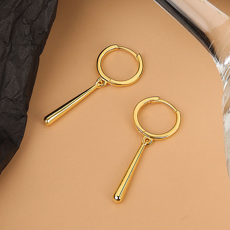 Wholesale S925 Sterling Silver Earrings  Long Water Drops Earrings