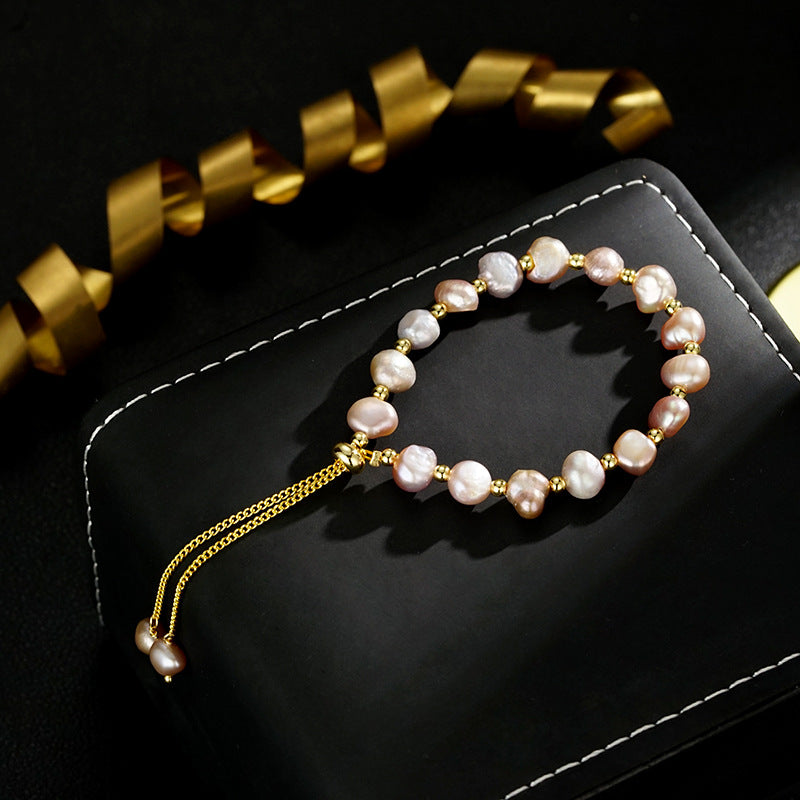 Wholesale baroque shaped freshwater pearl bracelet
