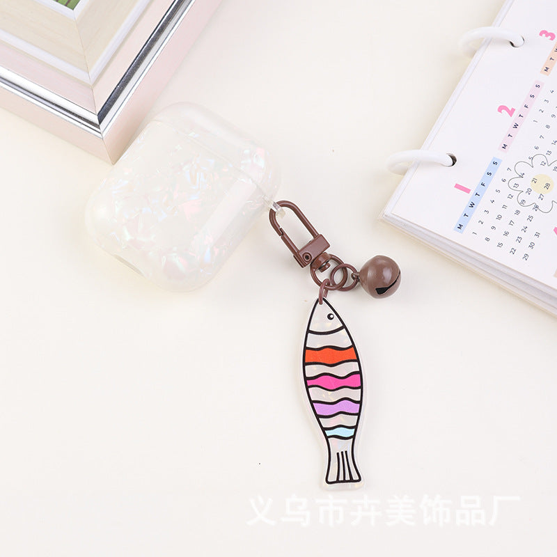 Wholesale Acrylic cat bell keychain