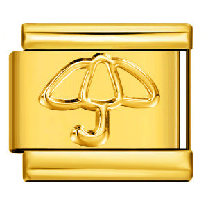 Wholesale Italian module Titanium steel full gold stamping series pattern DIY  bracelet