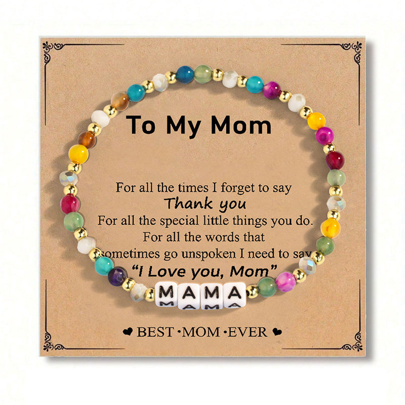 Wholesale Mother' s Day Colorful " MAMA"  Letter Bead Bracelet