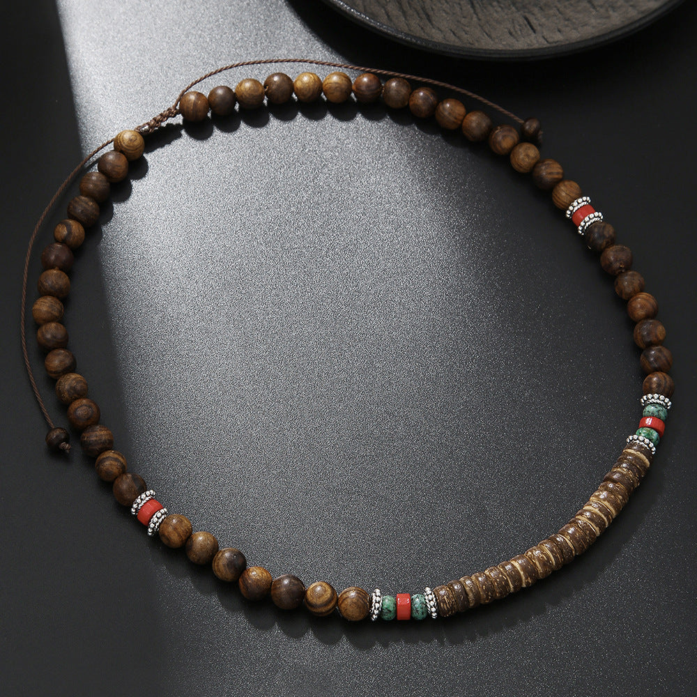 Wholesale turquoise necklace surfing punk necklace niche design hip-hop necklace
