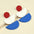 Wholesale  Independence Day Red White Blue Tricolor Geometric Spray Paint Stars Acrylic Wooden Women's Tassel Earrings