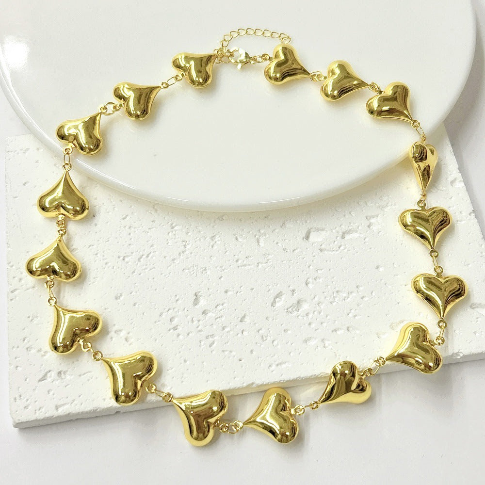 Wholesale  three-dimensional hollow stars love cross snowflake four-leaf clover necklace bracelet