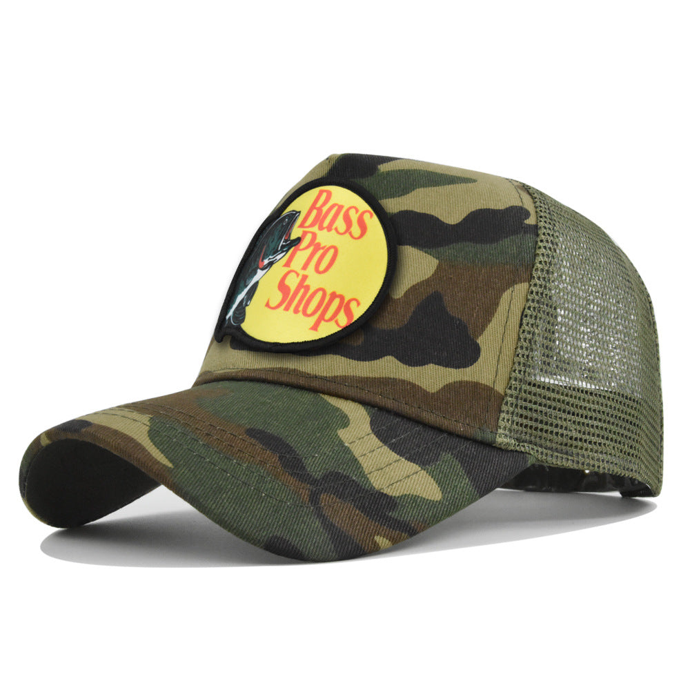 Wholesale Embroidered label mesh hat curved brim sun hat