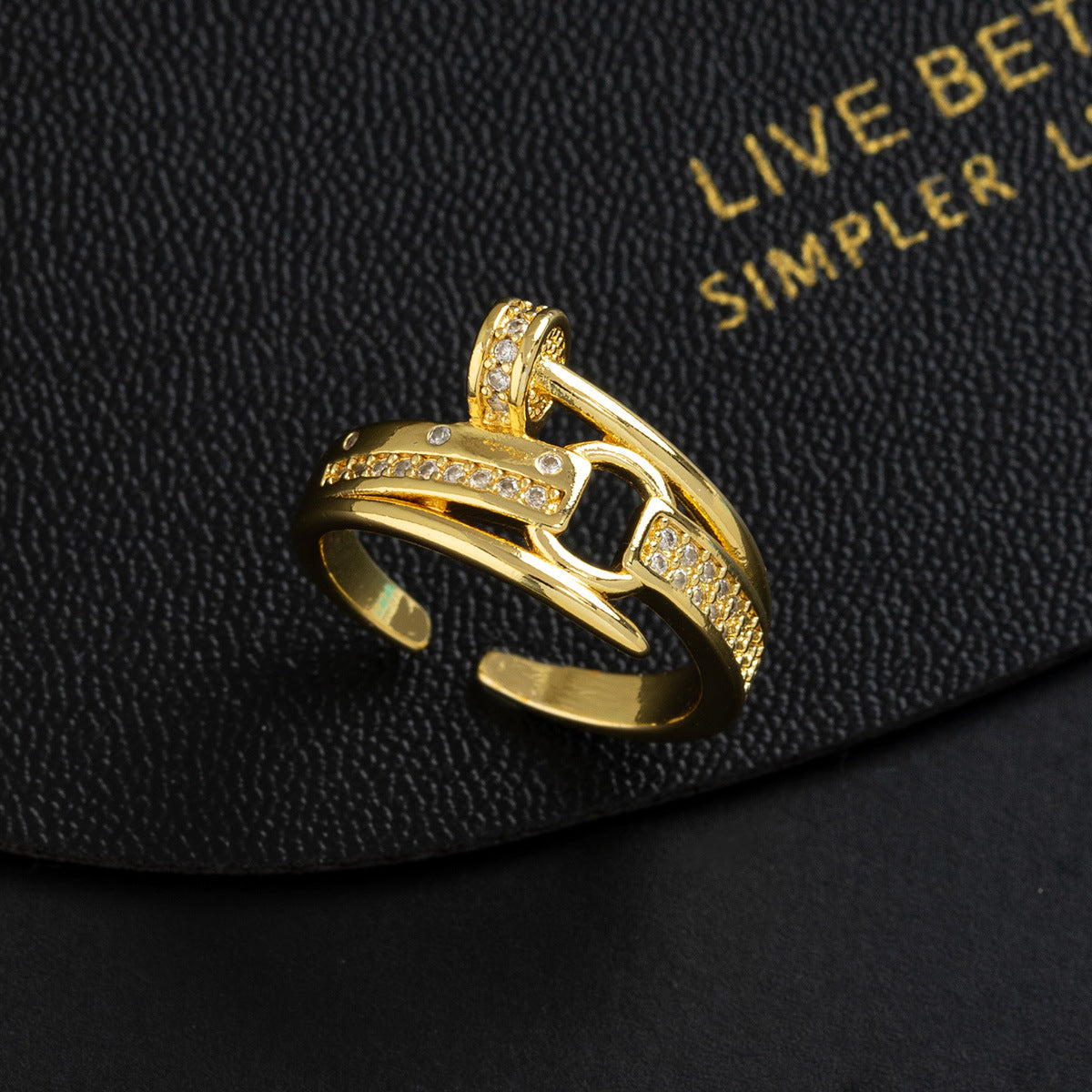 Wholesale Modern Geometric Copper Ring Fashion Jewelry Accessory For Women Gift Resale