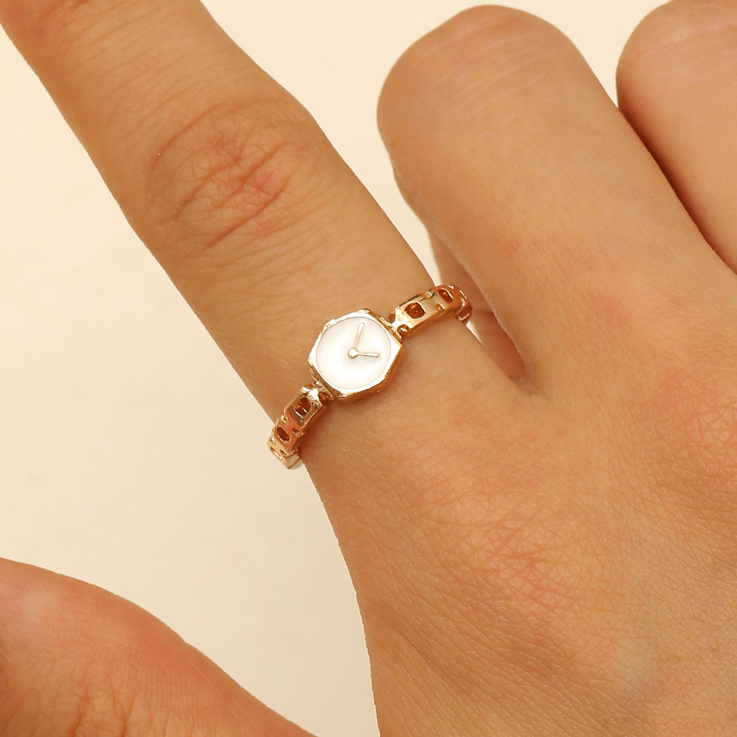 Wholesale copper gold-plated  watch hand open ring