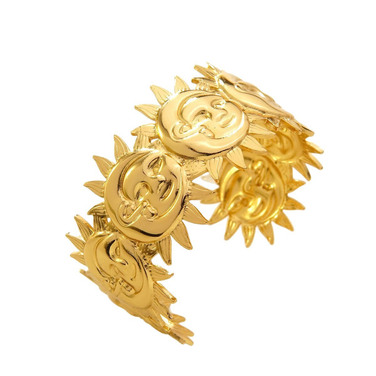 Wholesale Light Luxury Stainless Steel Open Cuff Bracelet with Cutout Design
