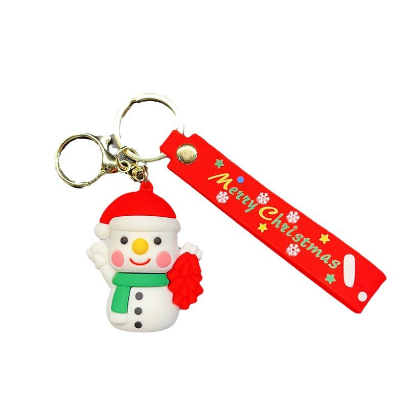 Wholesale Christmas  Keychain Cute Tree Elk Sock Pendant Car Key Accessory Gift For Men Women Boutique Resale