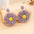 Wholesale  holiday style color flower earrings