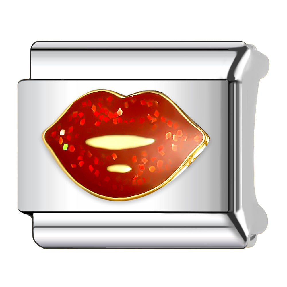 Wholesale Italian Charm Bracelet 9mm DIY Splicing Creative Pattern Stainless Steel Composable Bracelet