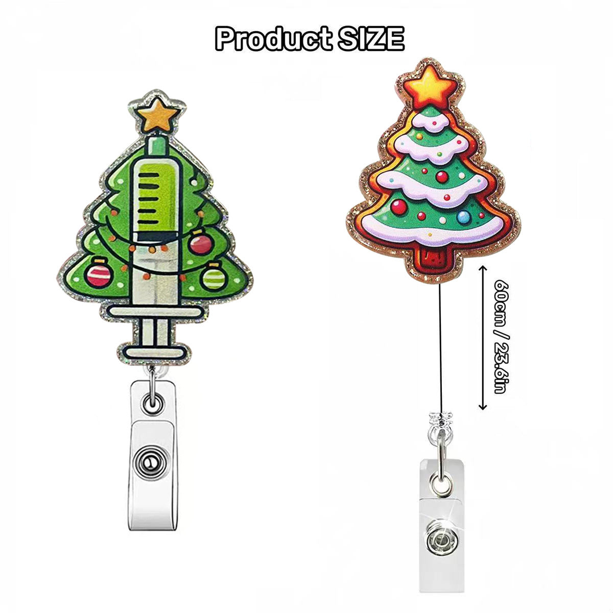 Wholesale Acrylic Christmas Cartoon Medical Staff Name Badge Clip Badge Reels