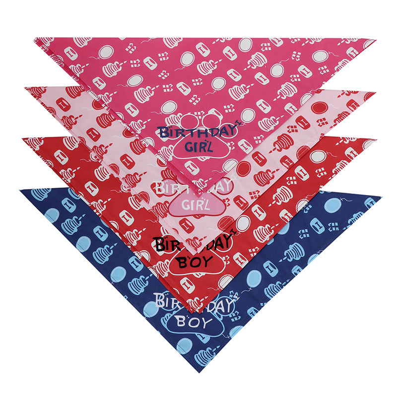 Wholesale Red Polyester Pet Triangle f For Dog Cat Birthday Party Gift Accessory
