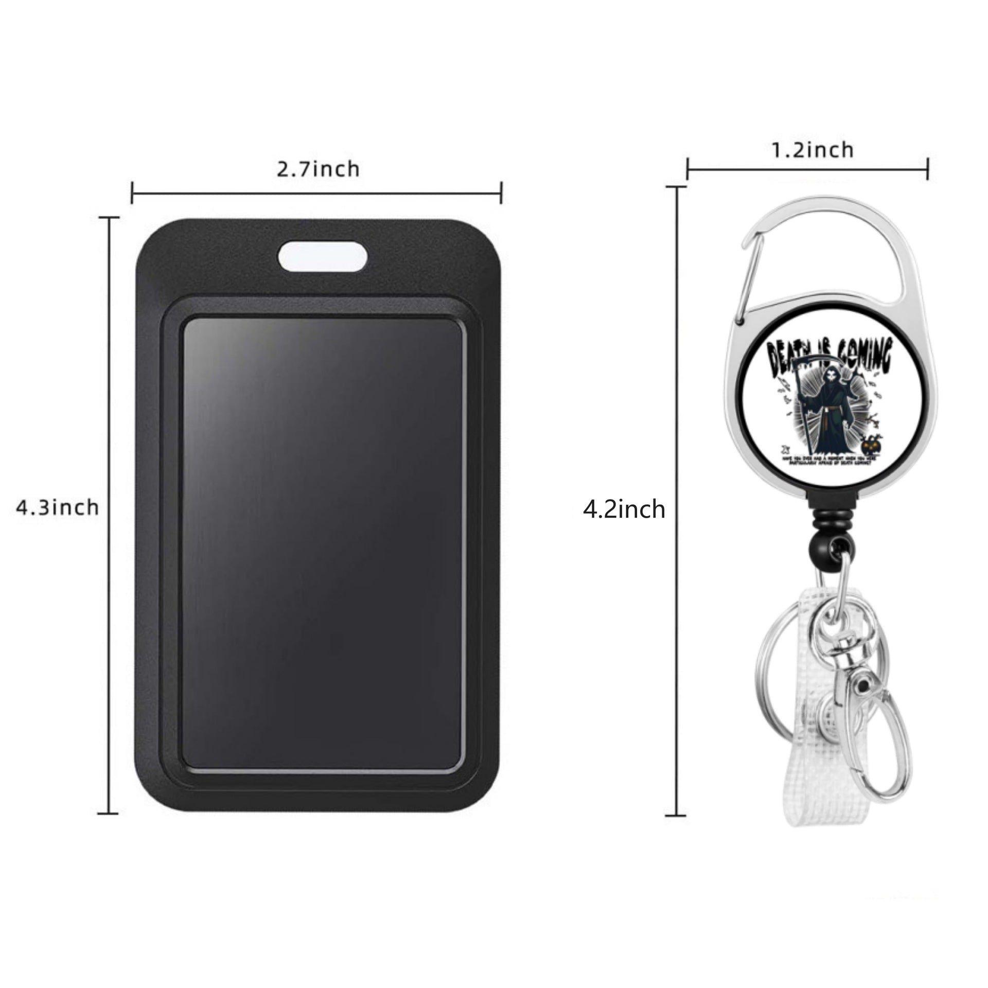 Wholesale Halloween Black Series Acrylic Retractable Clip Badge Keychain