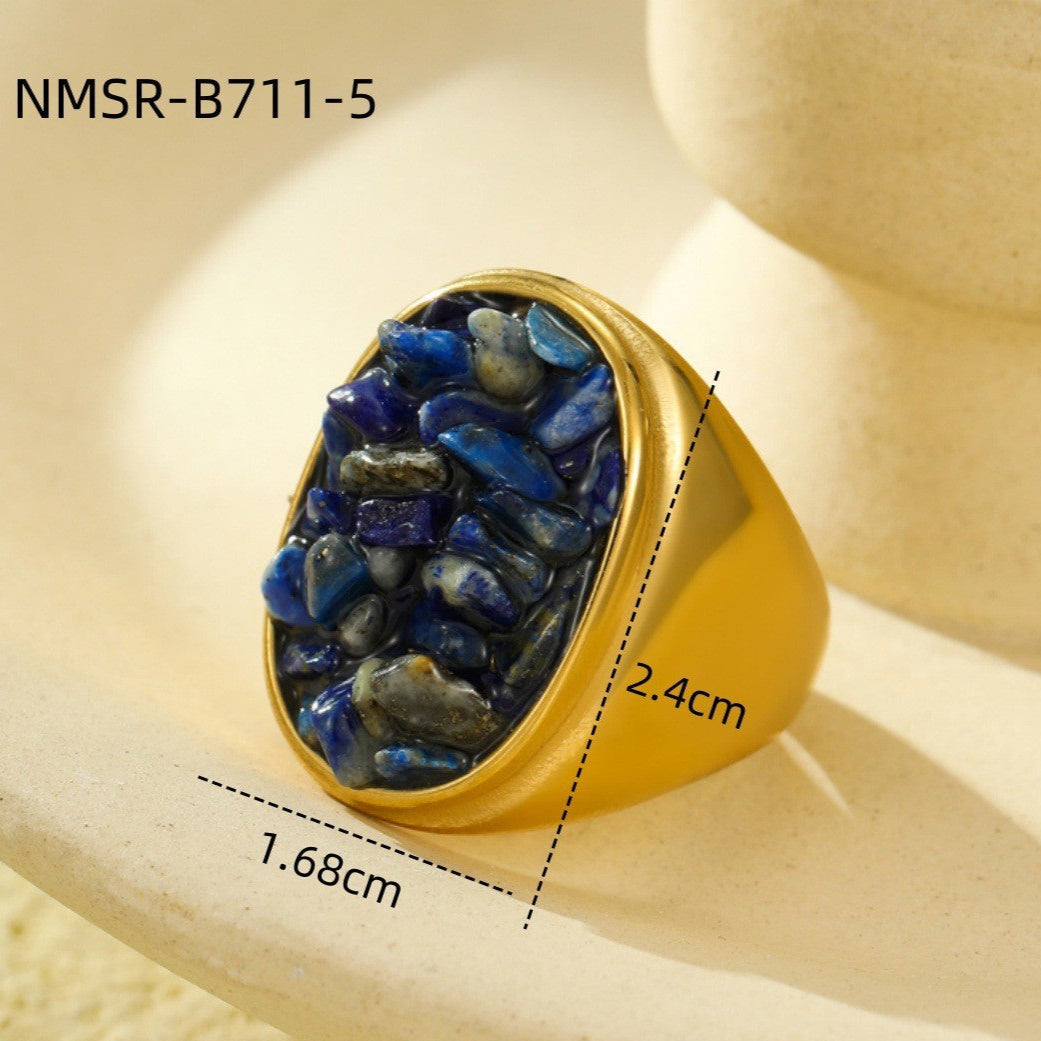 Wholesale Retro Eye of Horus Accessories Light Luxury Open  Stainless Steel Ring