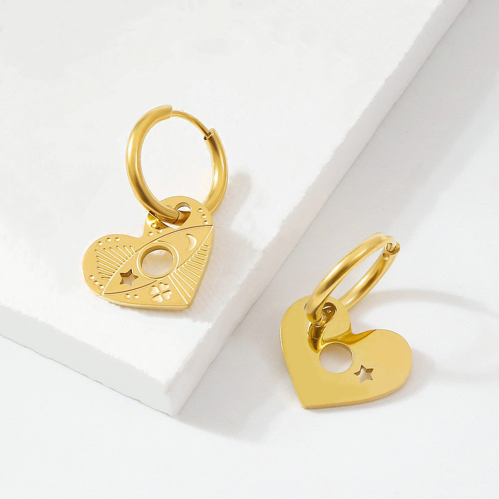 Boucles d'oreilles en or en acier inoxydable en gros