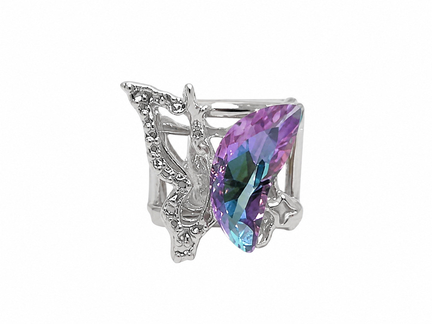 Wholesale Chic Stainless Steel Fashion Bracelet with Purple Crystal Butterfly Star Moon Design Boutique Resale
