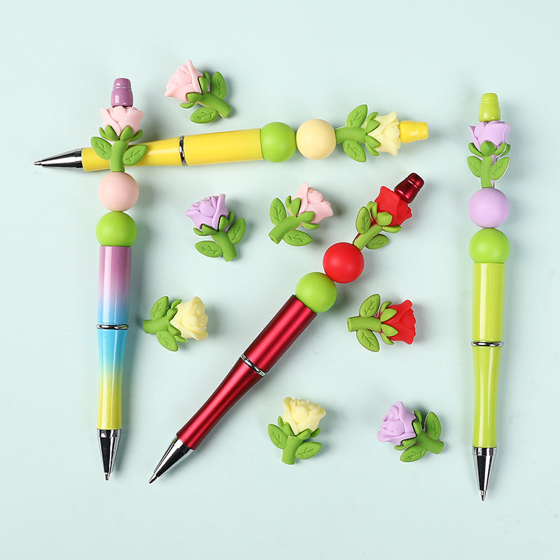 Wholesale 20pcs 3D Rose Focal Beads DIY Bead Accessories