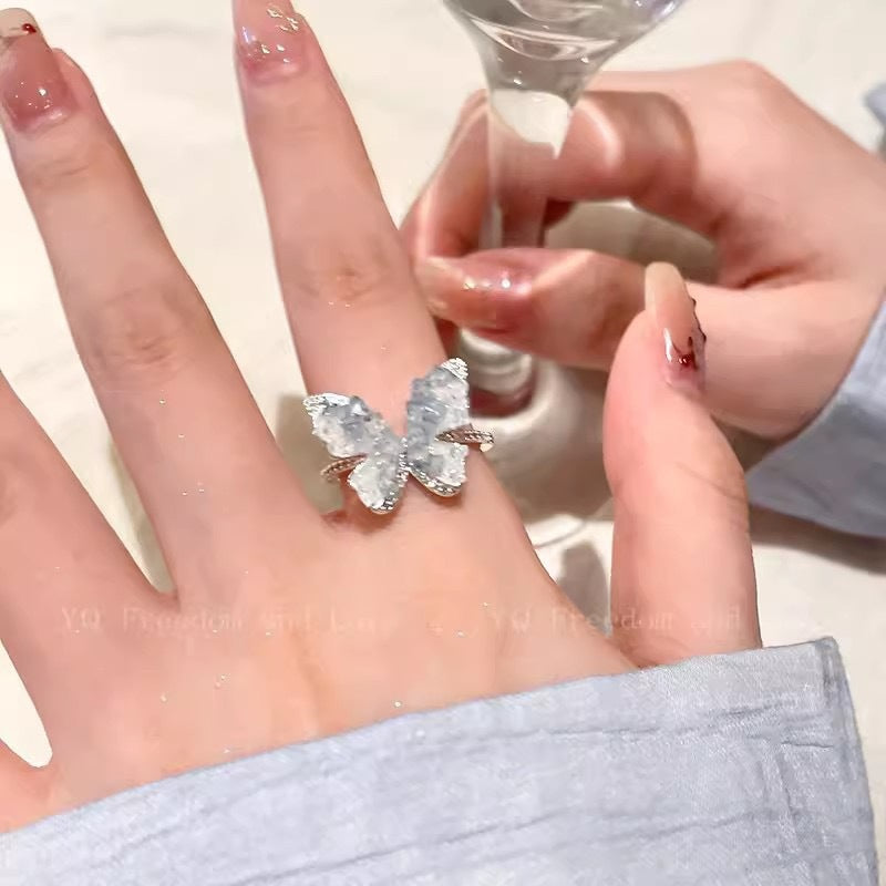 Wholesale  Blue Butterfly Open Ring