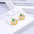 Wholesale Titanium Steel full diamond round pendant mid-length flower earrings