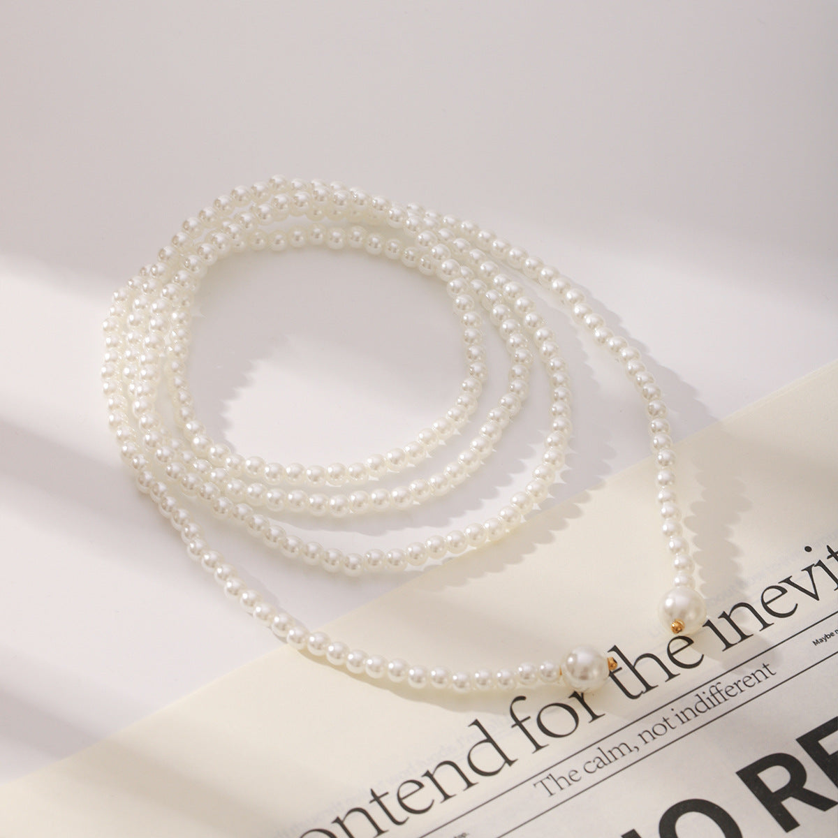 Wholesale Fashion Jewelry Pearl Necklace Light Luxury Multi-layer Stacked  Necklace