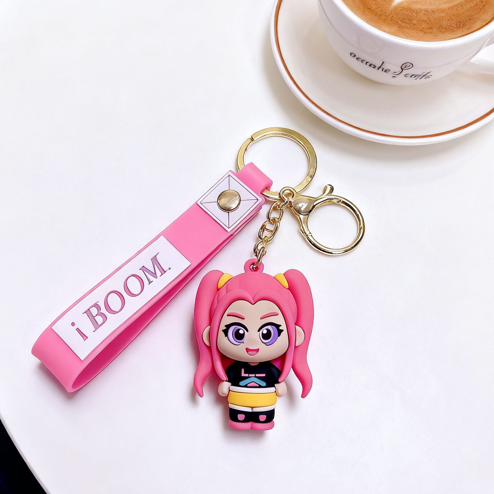 Wholesale KPOP Demon Hunter Group keychain Derpy tiger pendant anime