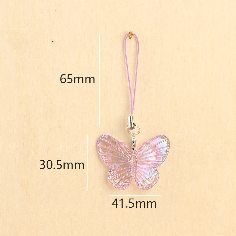 Wholesale Electroplated Butterfly Pendant Keychain