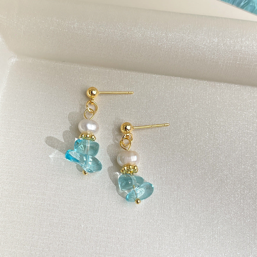 Wholesale  Crystal Blue Earring