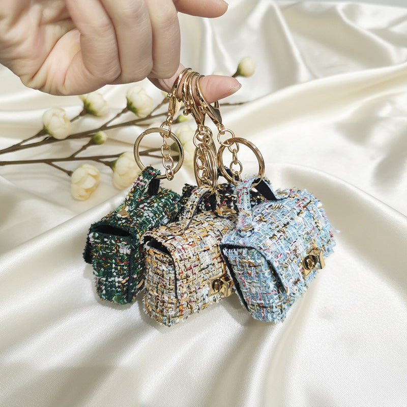 Wholesale Ins-Style Leather Earphone Case and Bag Charm,  Handmade Keychain Accessory for Resale