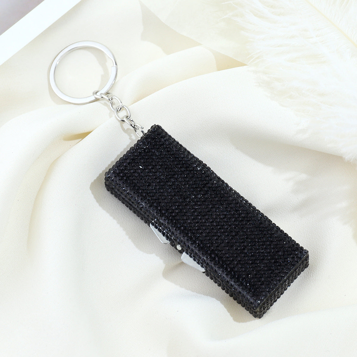 Wholesale Color Rhinestone Pill Box Portable Keychain Keychains Accessories Rhinestone Keychain ACC-KC-ZhiYa015